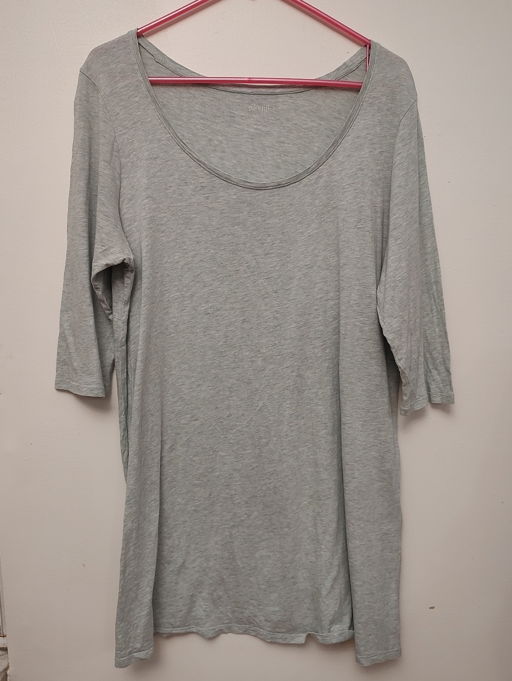Pure Jill J. Jill Ballet Sleeve Tunic Top Green 1X